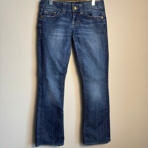 Guess Premium Daredevil Bootcut Jeans Dark Wash Low Rise Denim Womens‎ Size 27